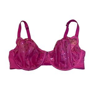 Cacique Hot Pink Lace Bra, full coverage, 42DD